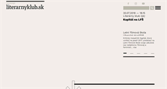 Desktop Screenshot of literarnyklub.sk