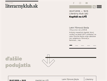 Tablet Screenshot of literarnyklub.sk